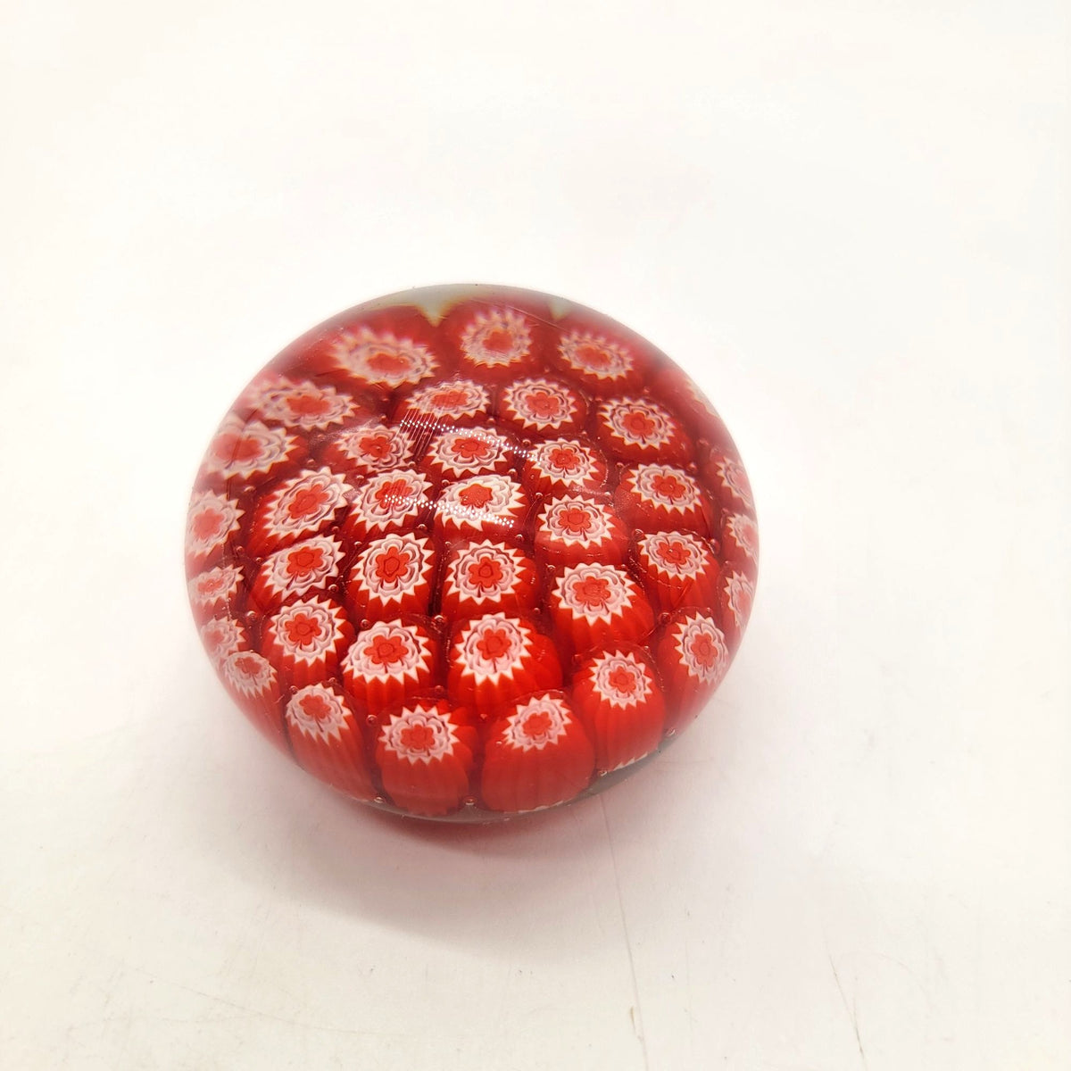 Vintage Murano Style Millefiori Glass Paperweight