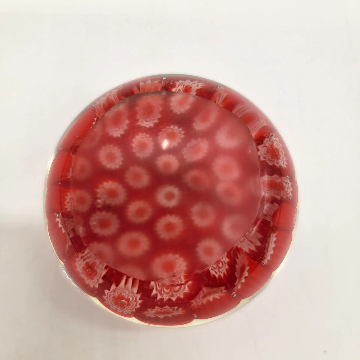 Vintage Murano Style Millefiori Glass Paperweight