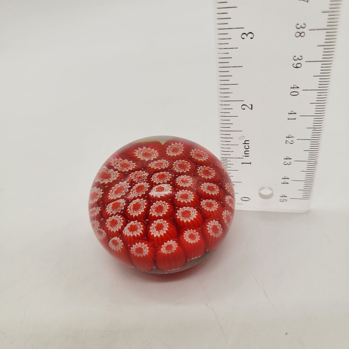 Vintage Murano Style Millefiori Glass Paperweight