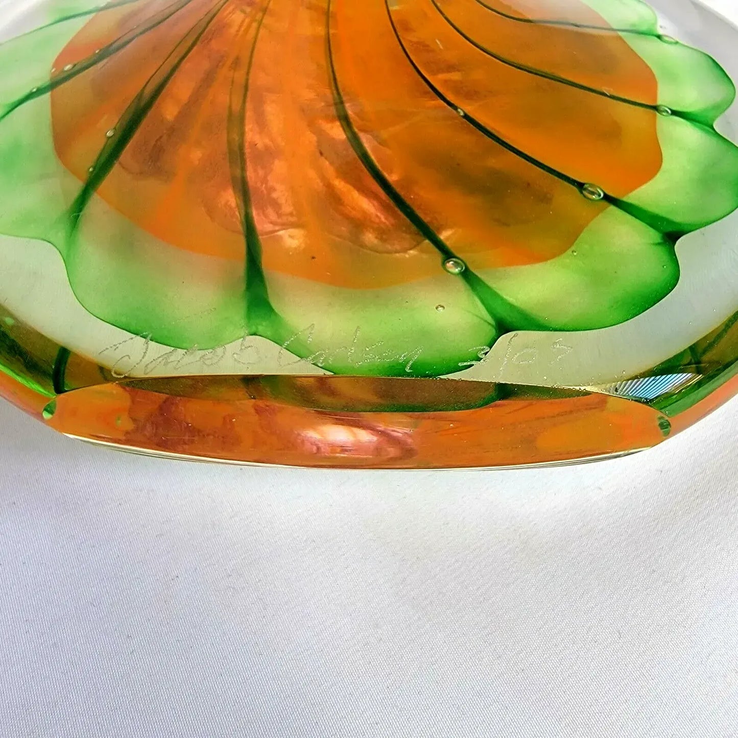 Jacob Carlson Art Glass Sculpture, Signed 2007
