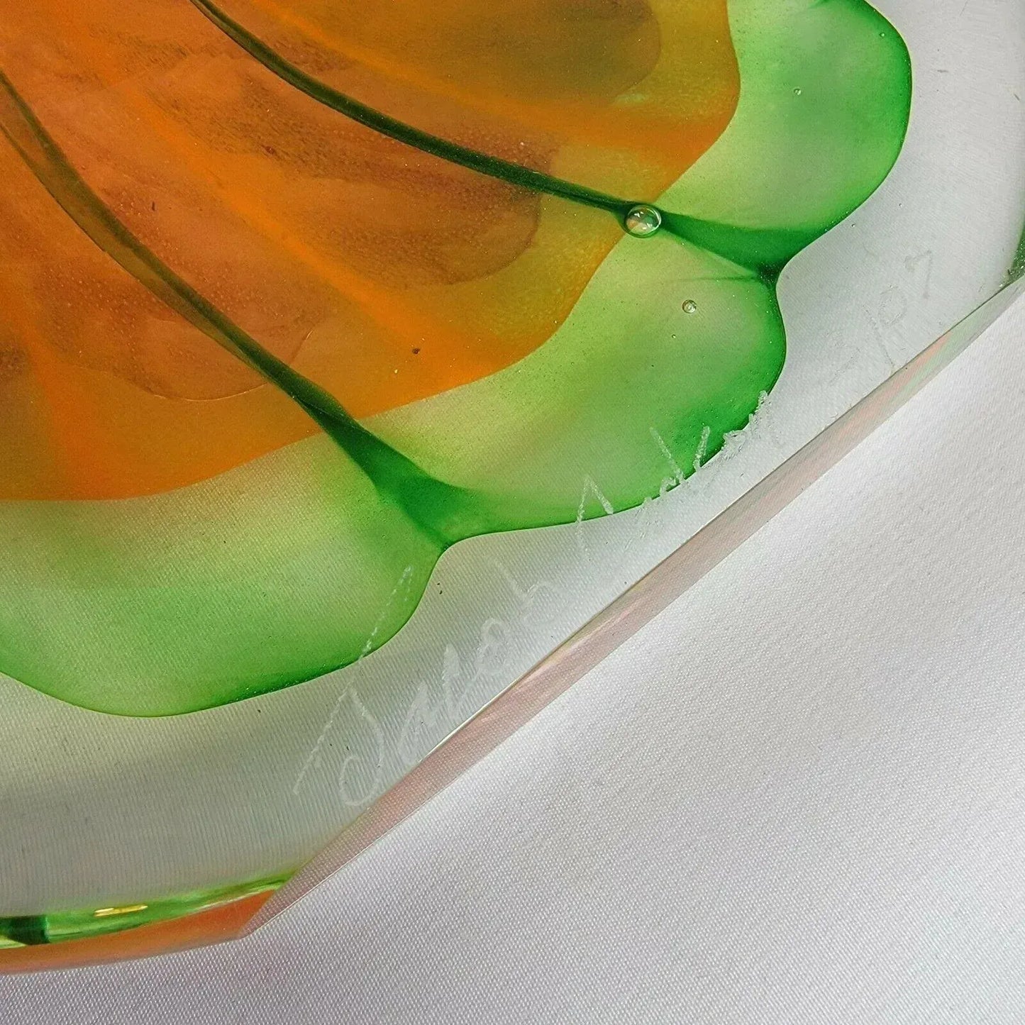 Jacob Carlson Art Glass Sculpture, Signed 2007