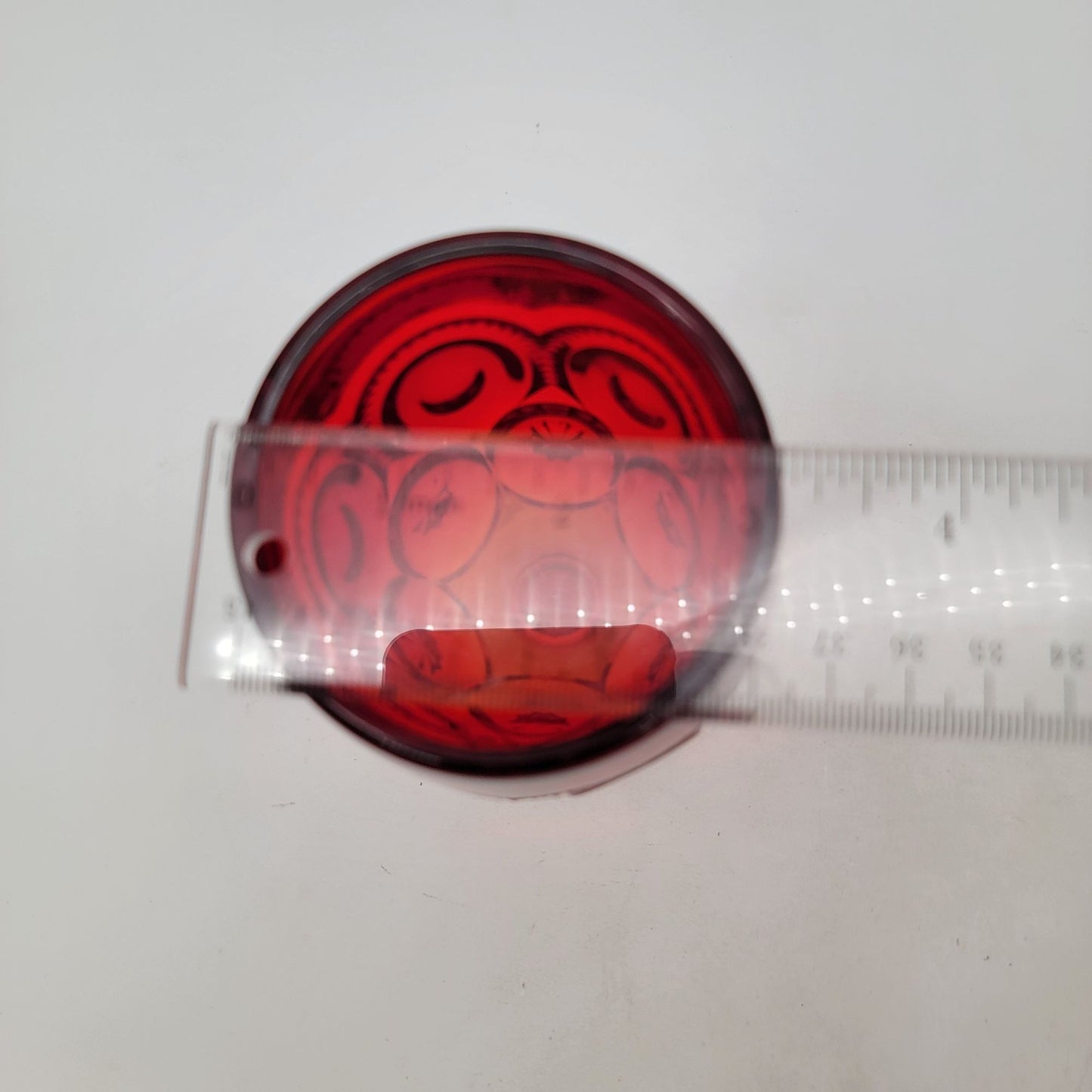 LE Smith Amberina Moon & Stars Glass Goblet