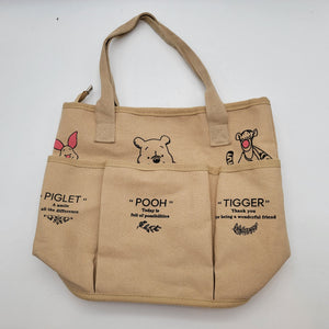 Disney Winnie The Pooh & Friends Canvas Multi-Pocket Tote Bag