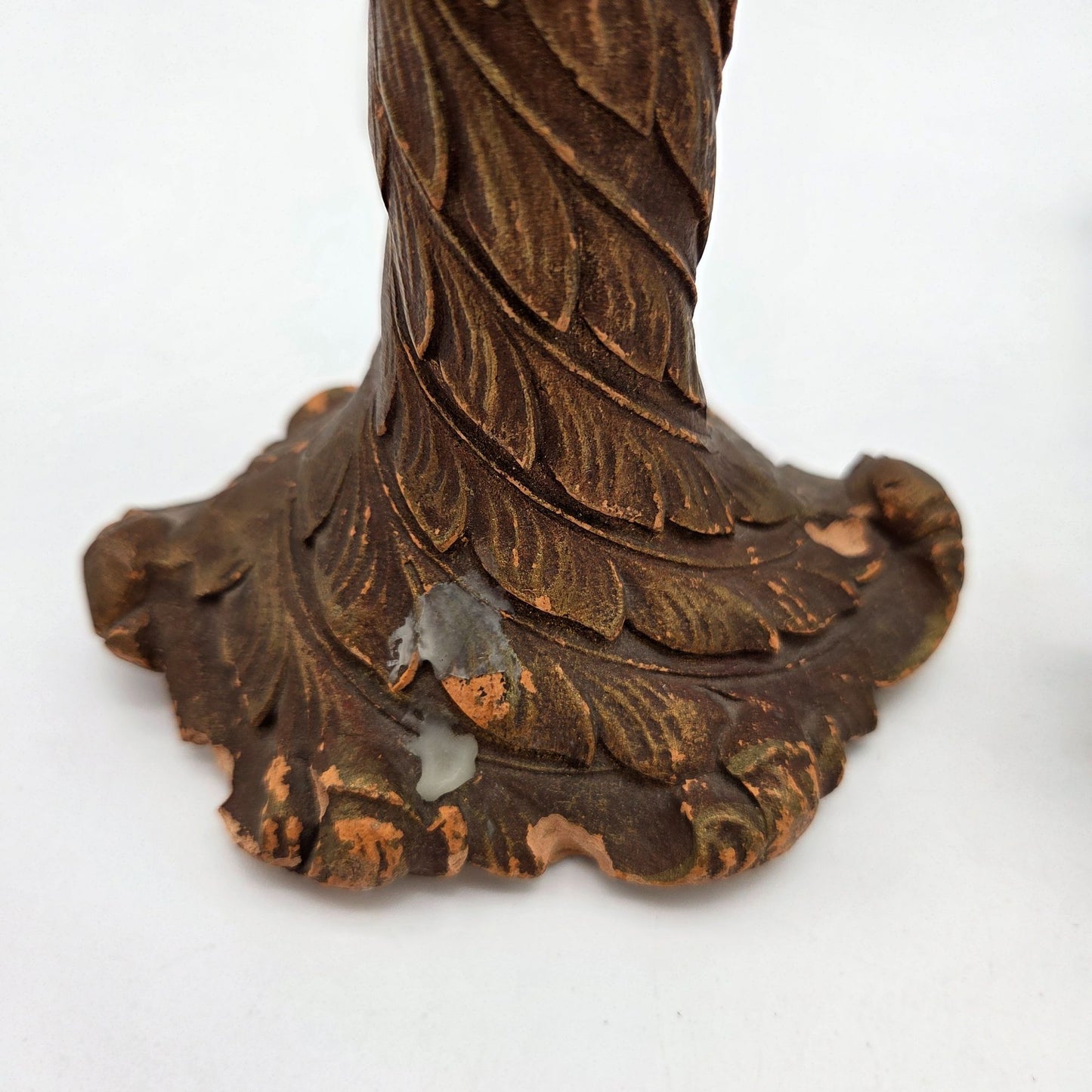 Pair of Vintage Syroco Wood Candle Holders Borghese Style