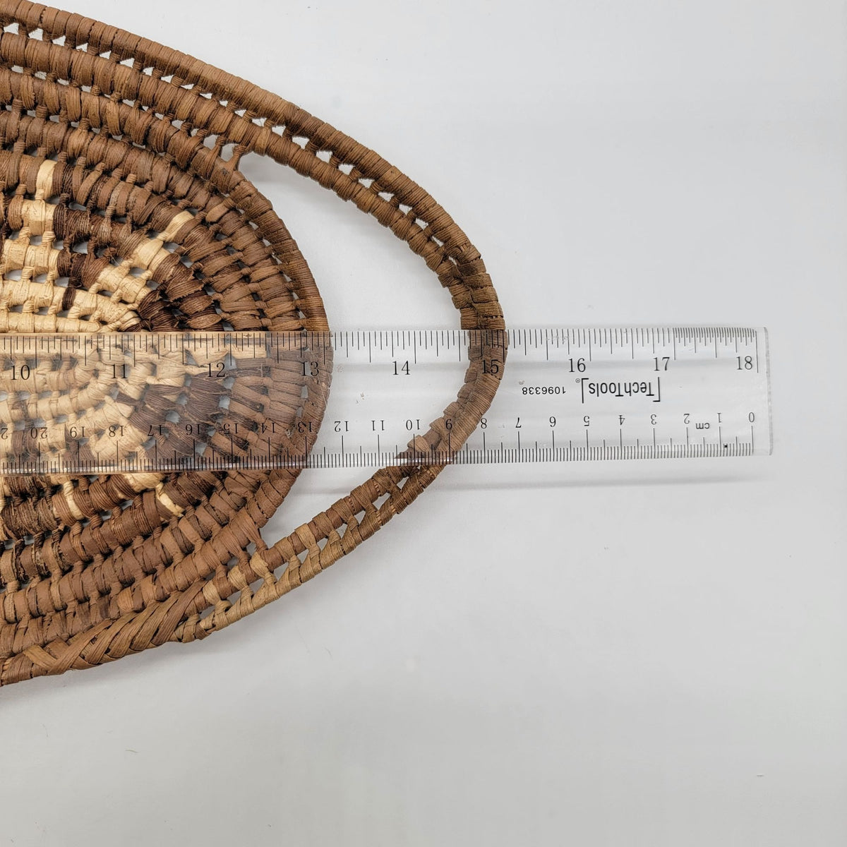 Tohono O'Odham Pima Woven Basket Tray With Handles