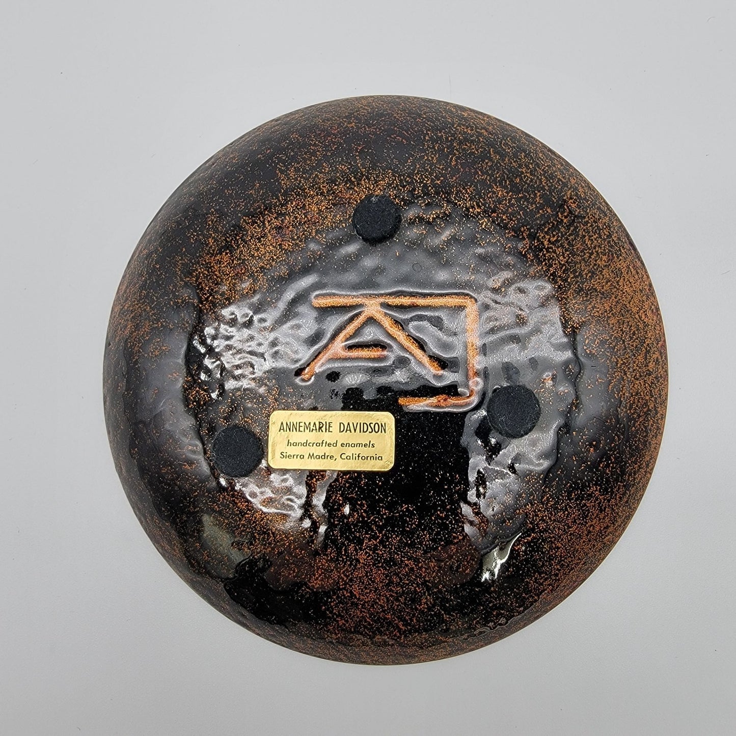 Annemarie Davidson Enamel On Copper Cat Face Plate