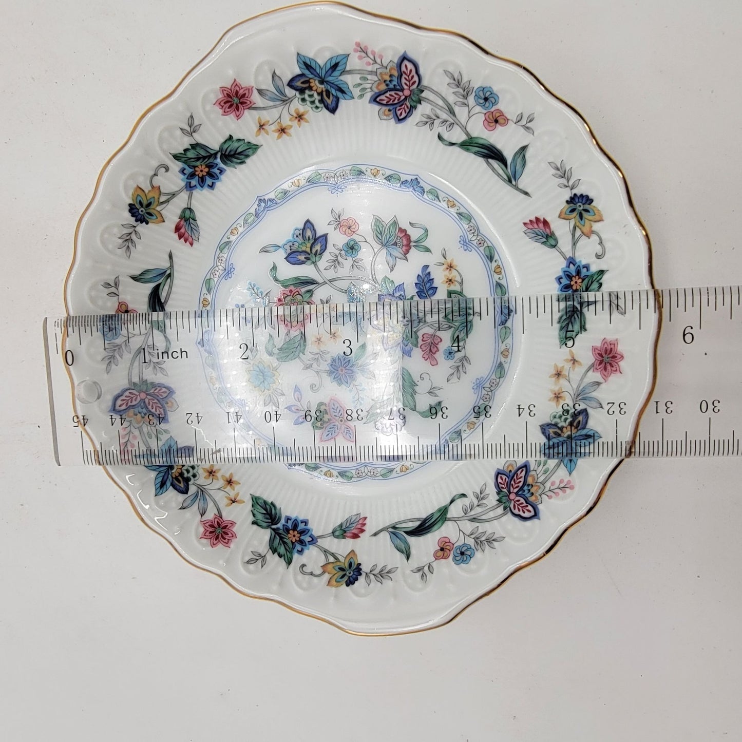 Vintage Andrea By Sadek Chip & Dip "Garden Of India"  Plate Bowl Set