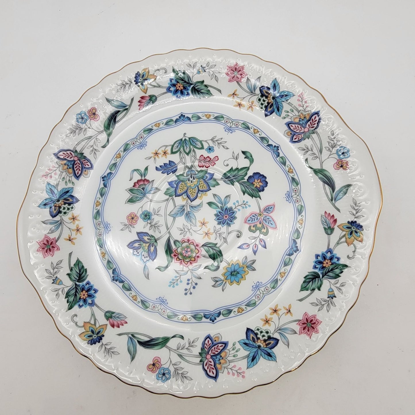 Vintage Andrea By Sadek Chip & Dip "Garden Of India"  Plate Bowl Set