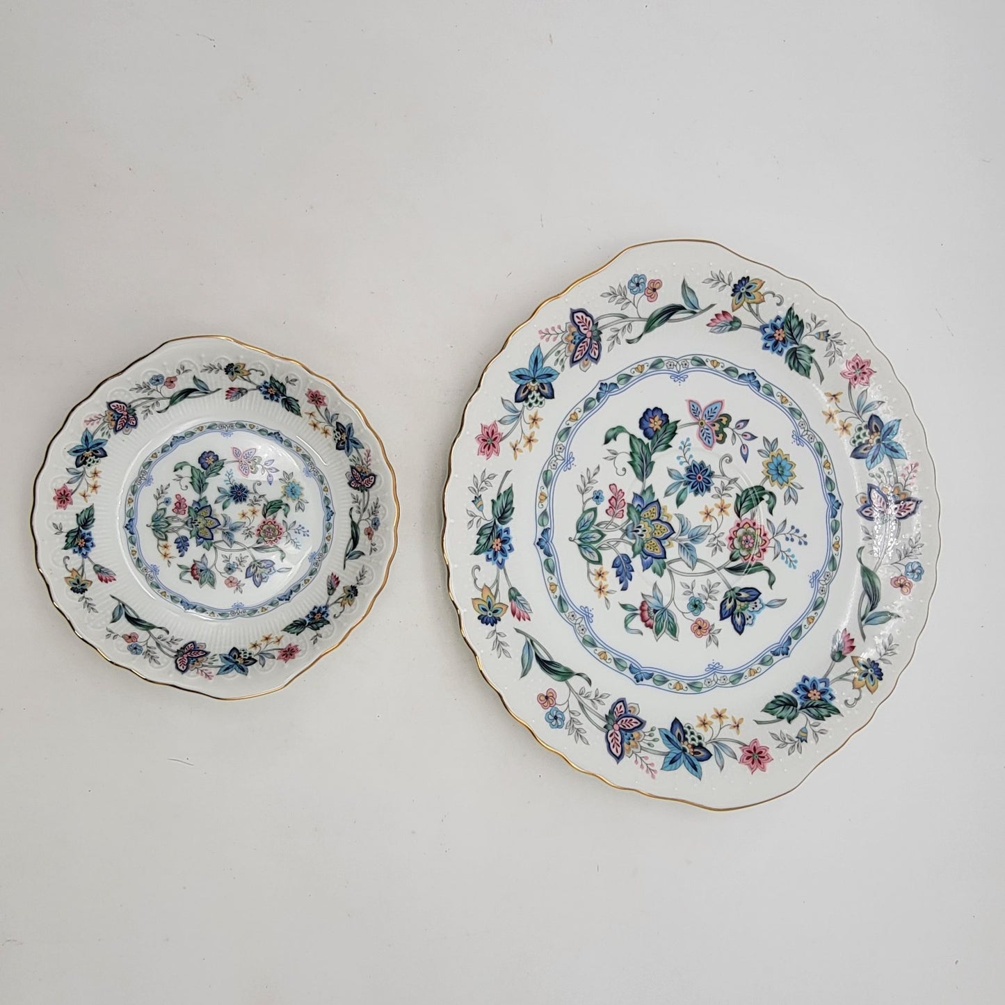 Vintage Andrea By Sadek Chip & Dip "Garden Of India"  Plate Bowl Set