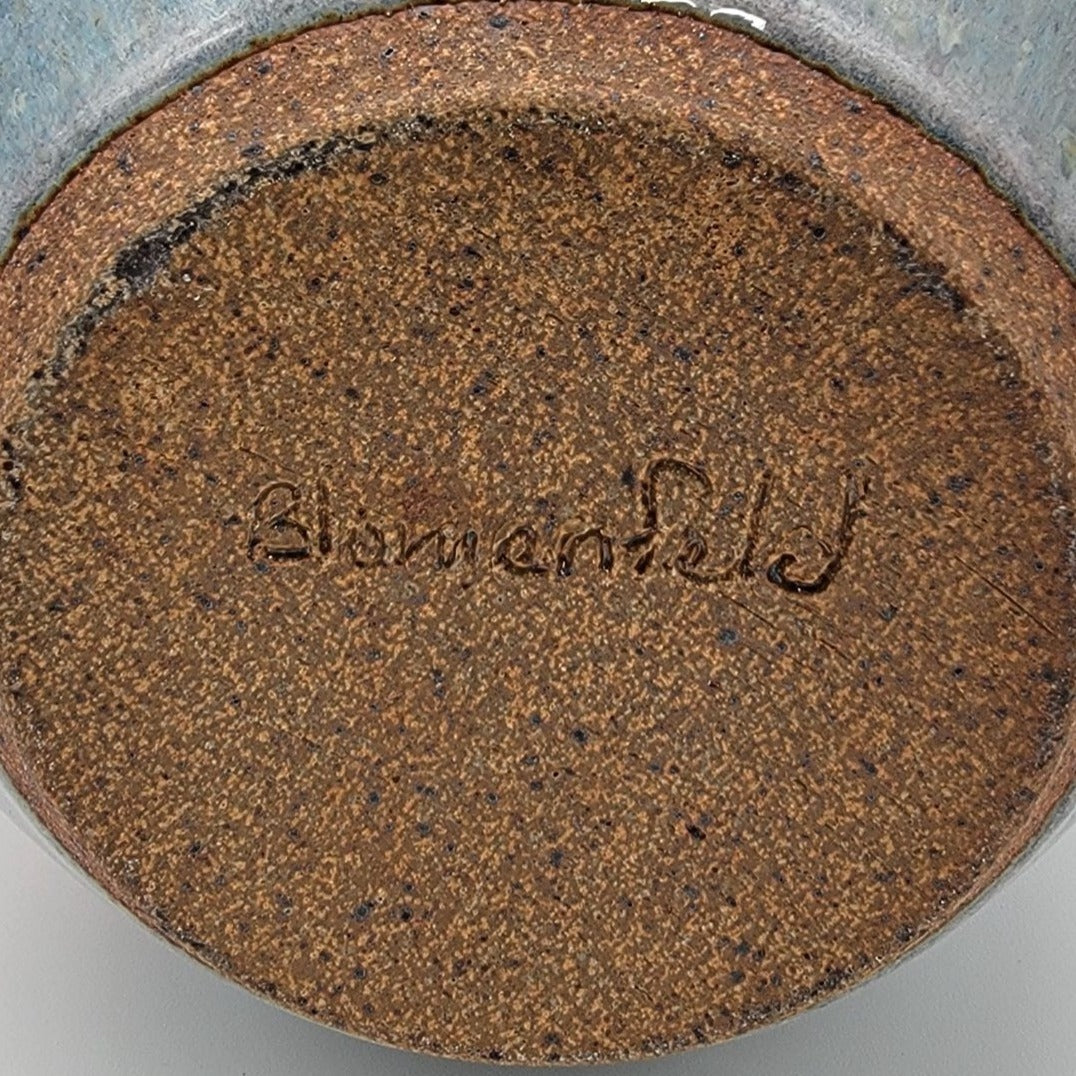 Mark Blumenfeld Signed Art Pottery Vase With Fish