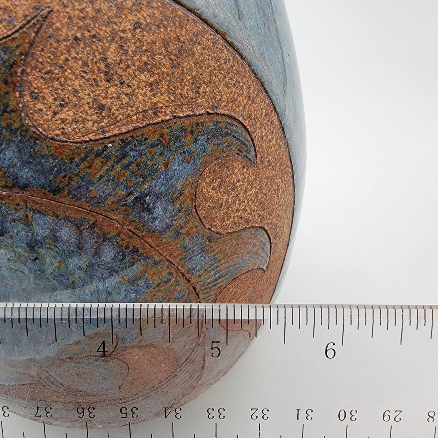 Mark Blumenfeld Signed Art Pottery Vase With Fish