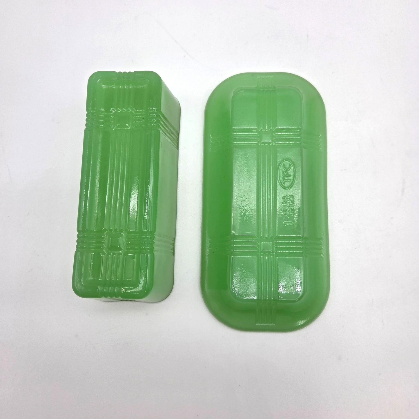 Jadeite Green Glass Covered Butter Dish TPC