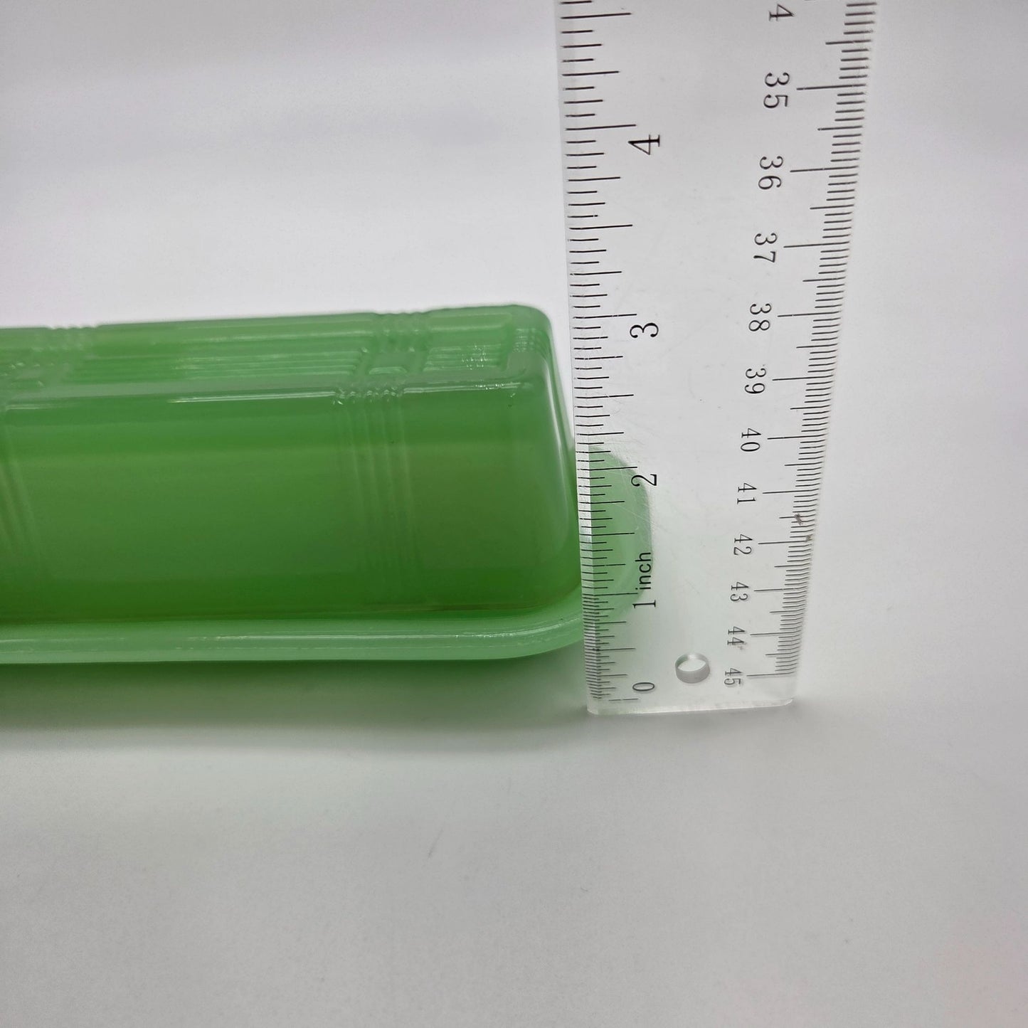 Jadeite Green Glass Covered Butter Dish TPC