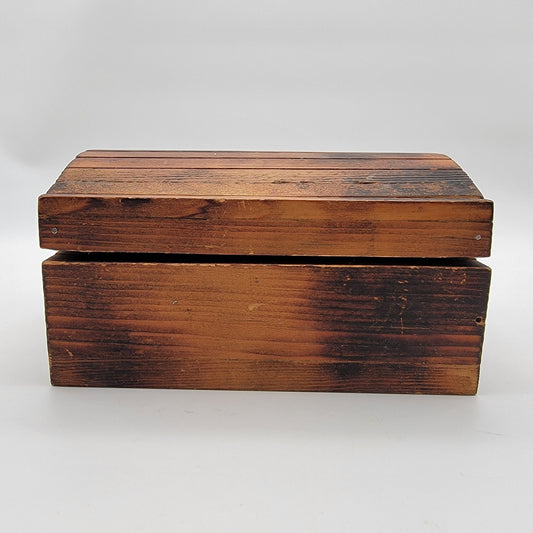 Hand-Crafted Wood Treasure Chest Box Signed