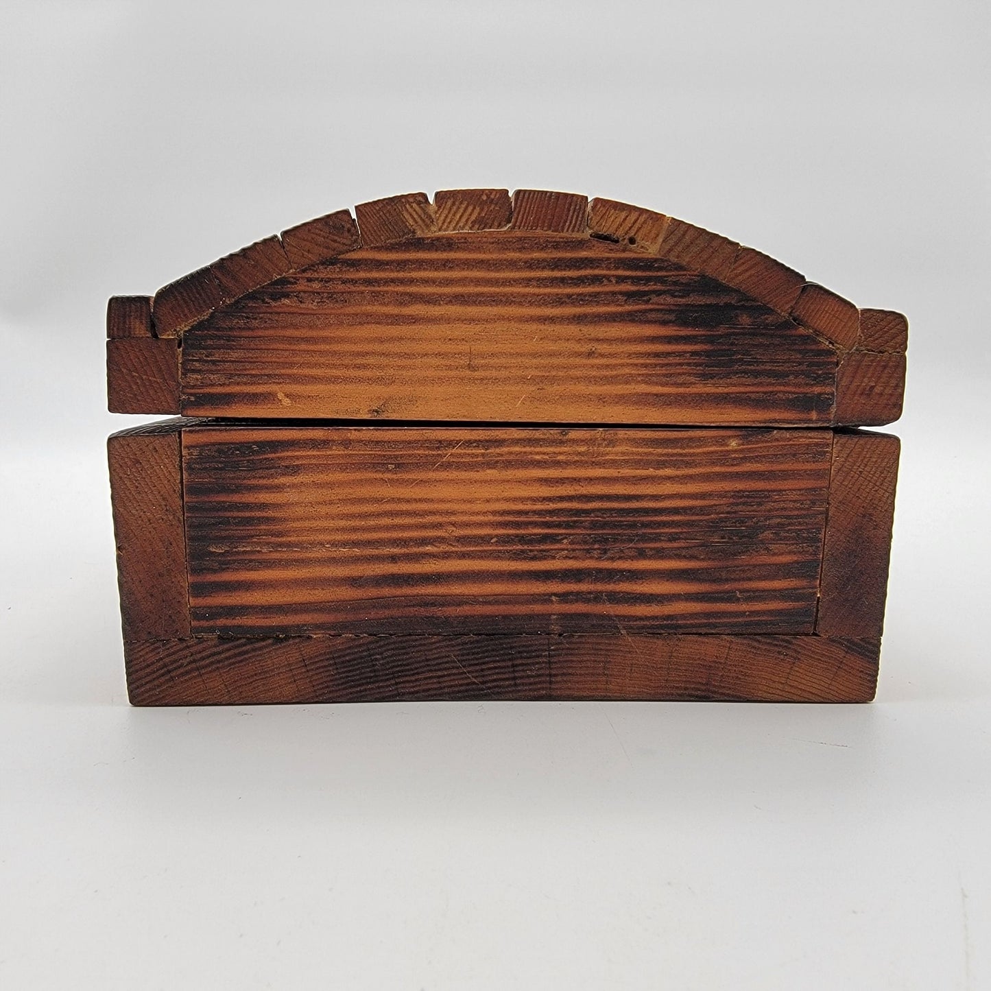 Hand-Crafted Wood Treasure Chest Box Signed