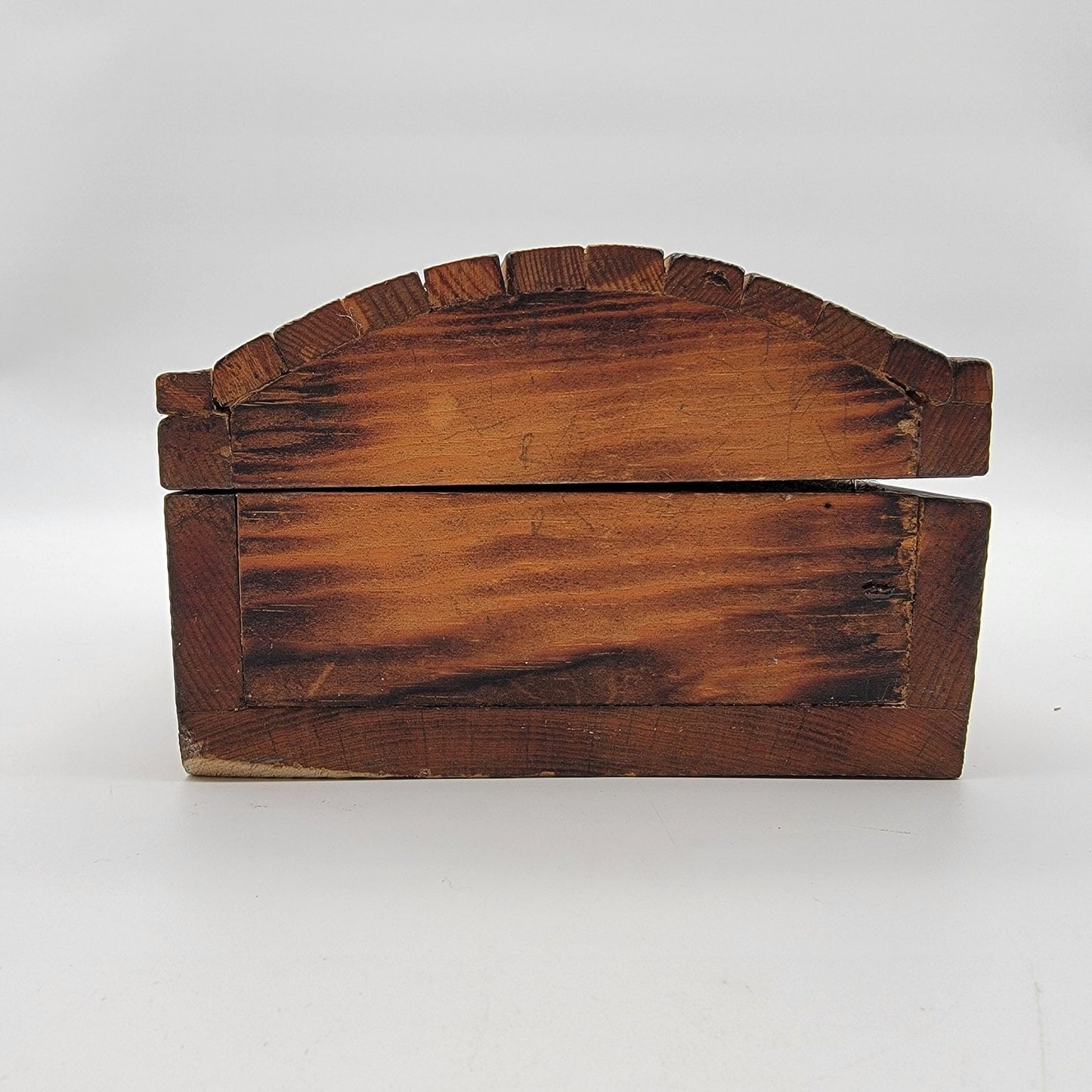 Hand-Crafted Wood Treasure Chest Box Signed