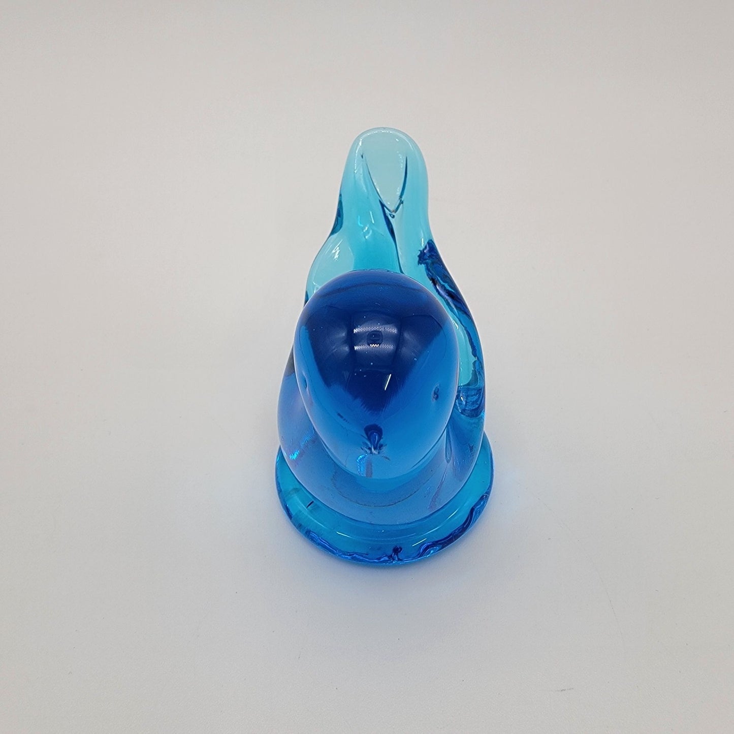 Vintage Blue Bird Of Happiness Glass Figurine