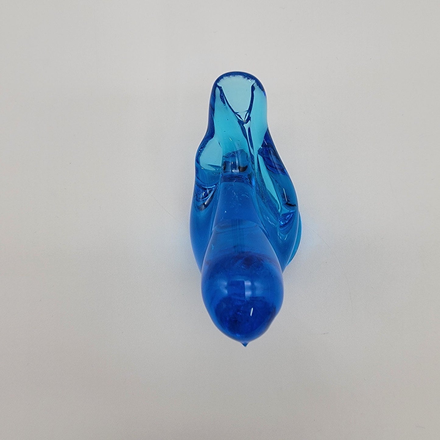 Vintage Blue Bird Of Happiness Glass Figurine