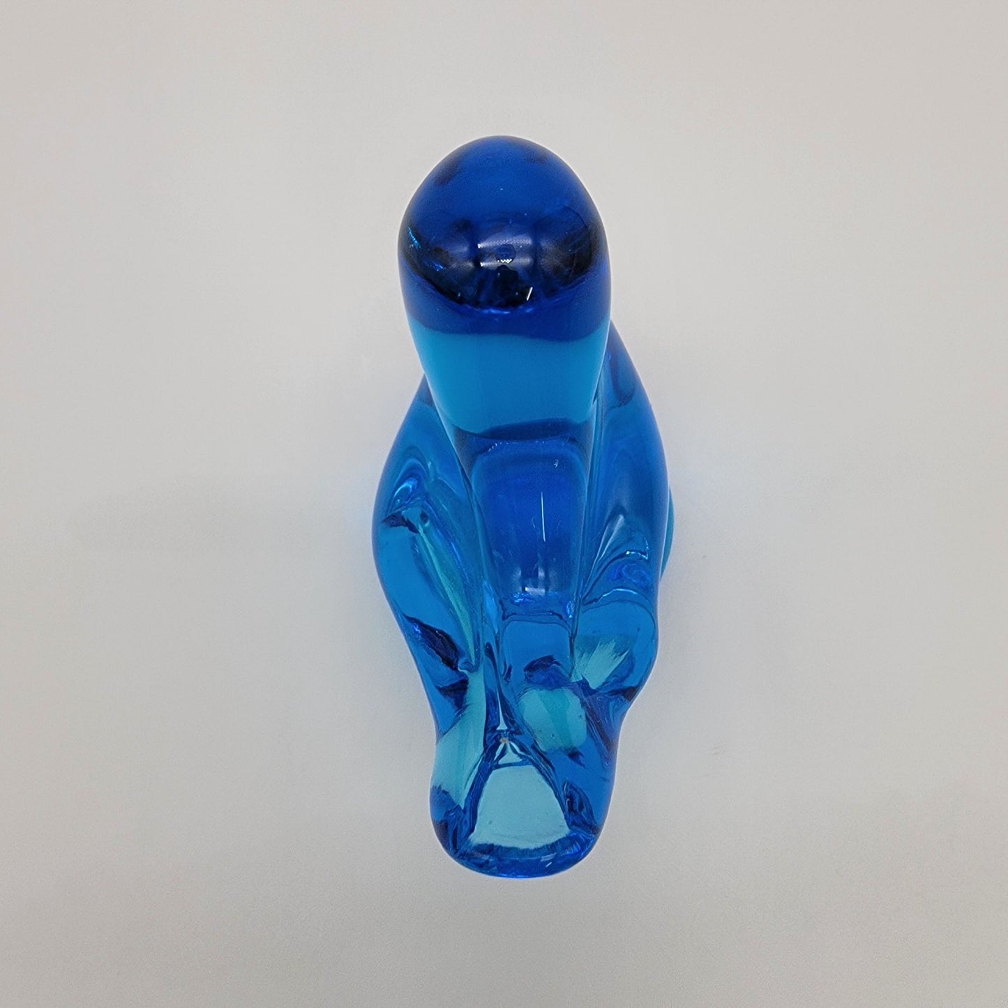 Vintage Blue Bird Of Happiness Glass Figurine