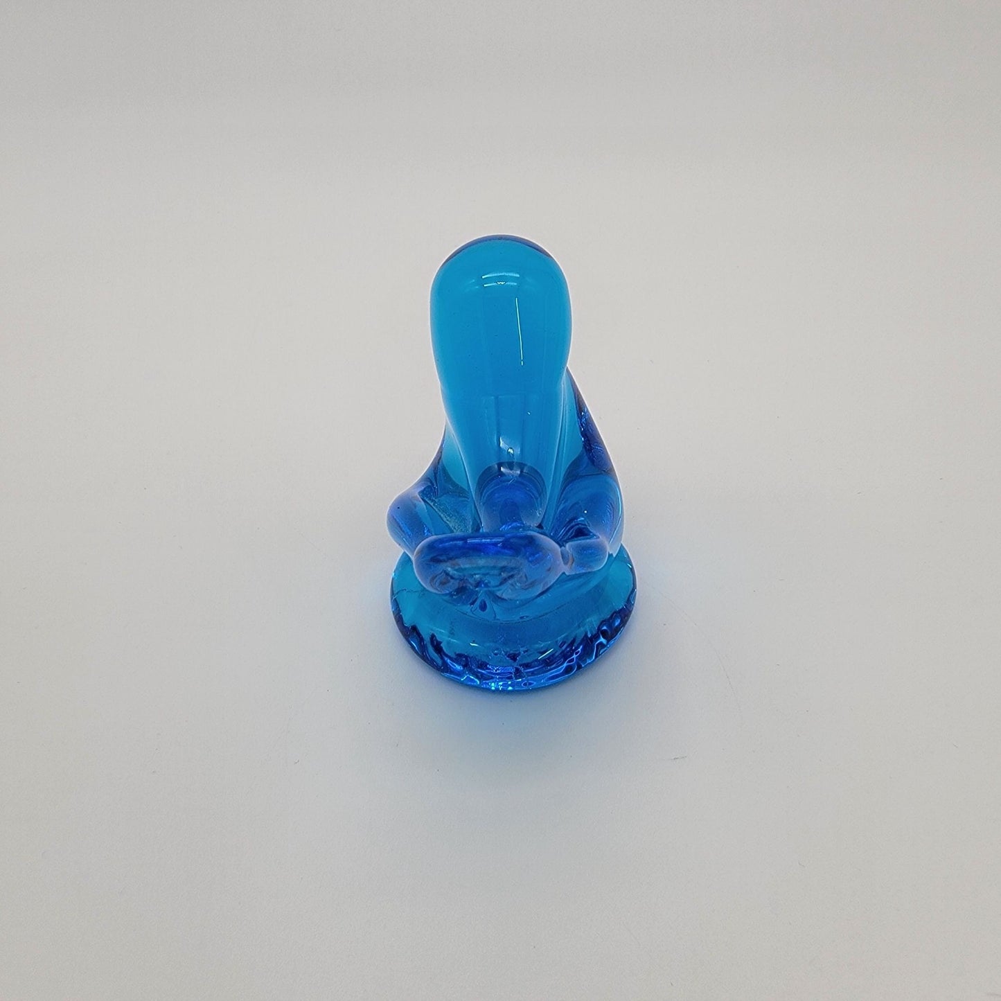 Vintage Blue Bird Of Happiness Glass Figurine