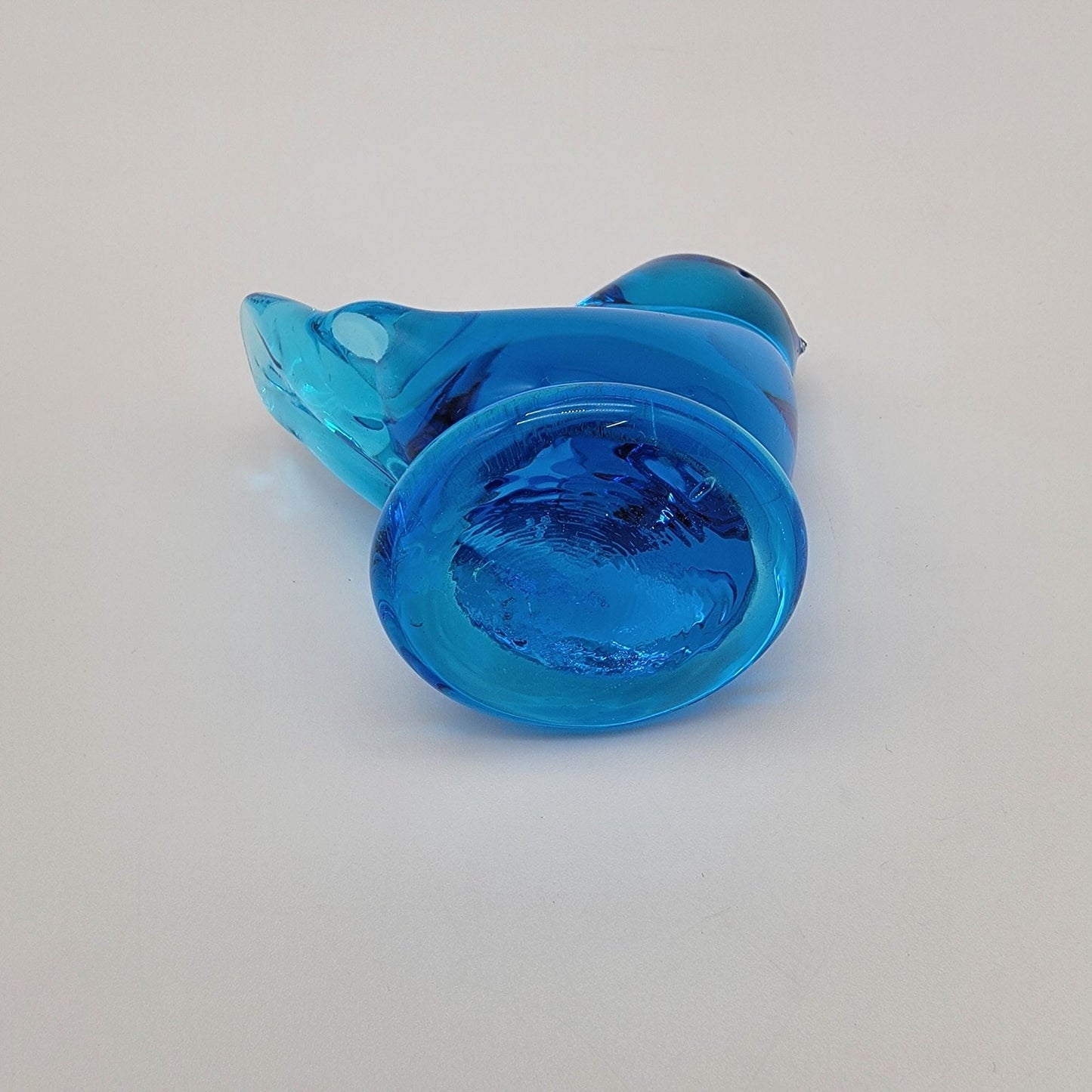 Vintage Blue Bird Of Happiness Glass Figurine