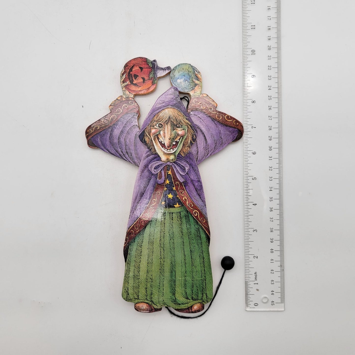 Vintage Midwest Of Cannon Falls Witch Fortune Teller Pull String Puppet