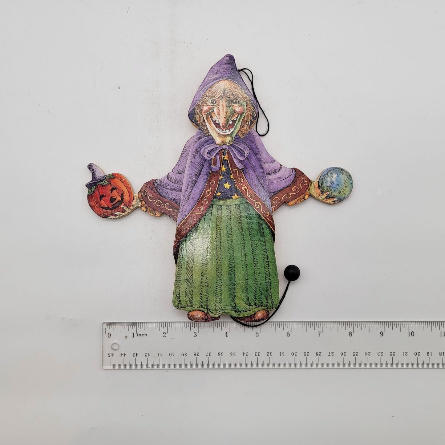 Vintage Midwest Of Cannon Falls Witch Fortune Teller Pull String Puppet