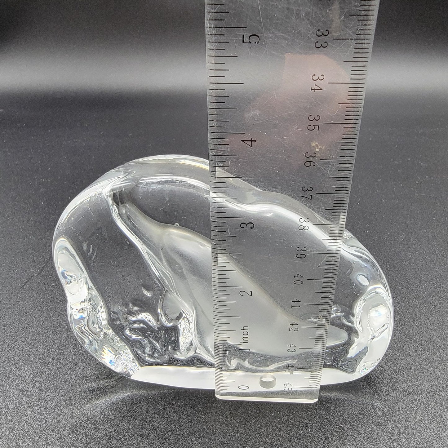 Cristal D'Arques France Dolphin Glass Paperweight