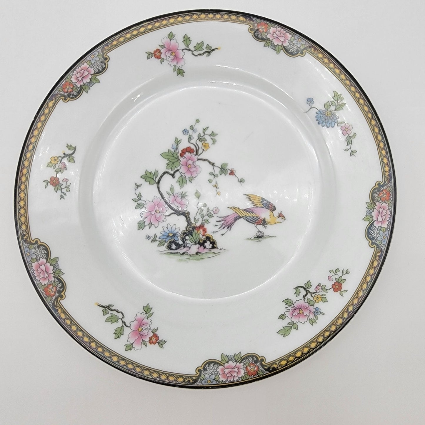 Vintage Noritake Pheasant Bird Dinner Plates Set Of 2