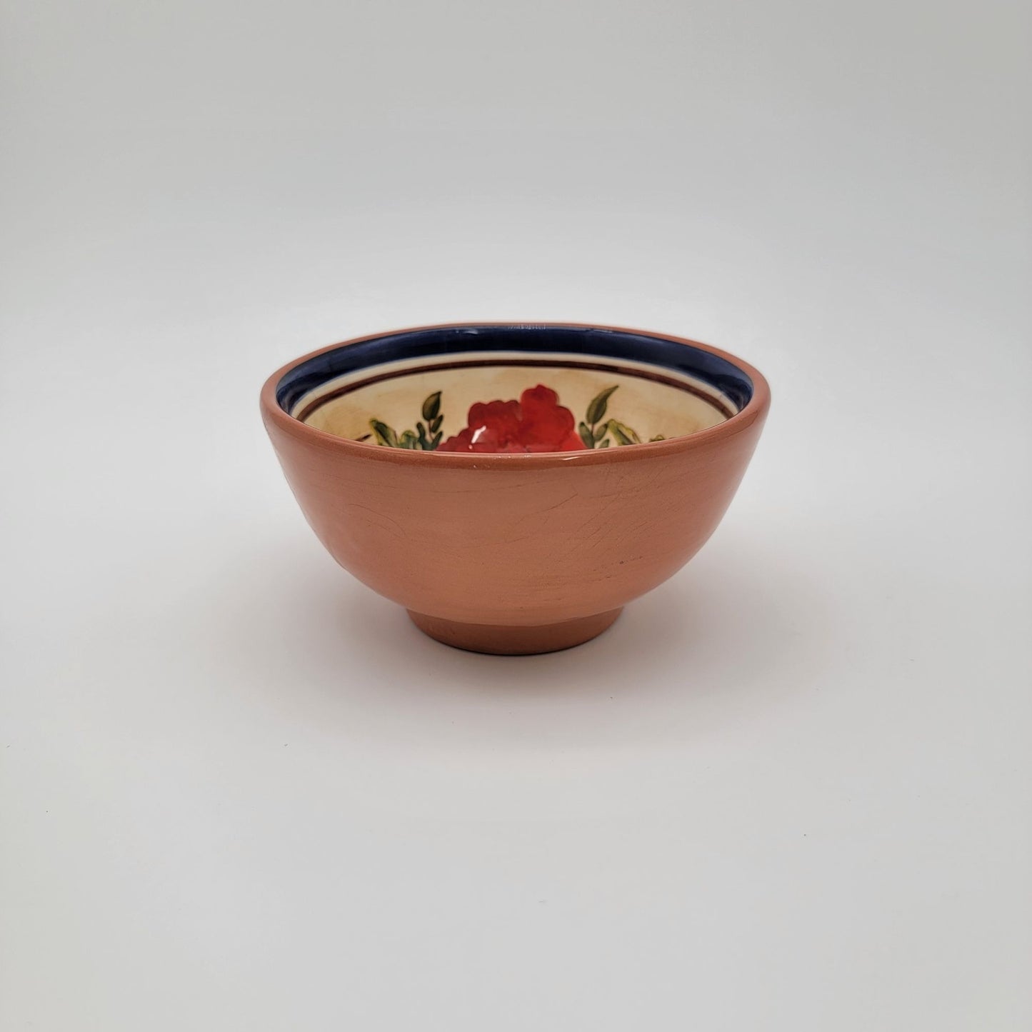 Hand-Painted Portuguese Terra Cotta Bowl