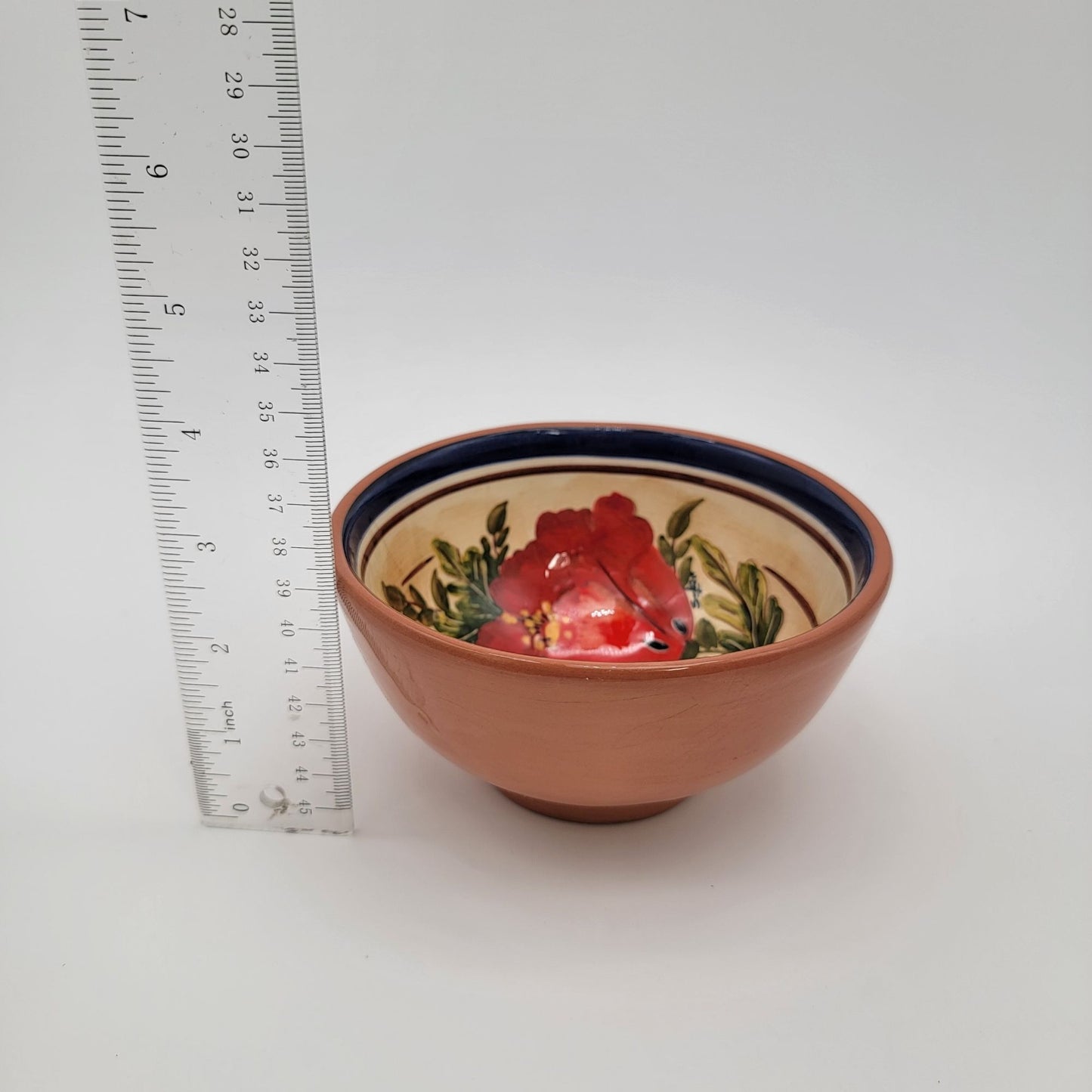 Hand-Painted Portuguese Terra Cotta Bowl