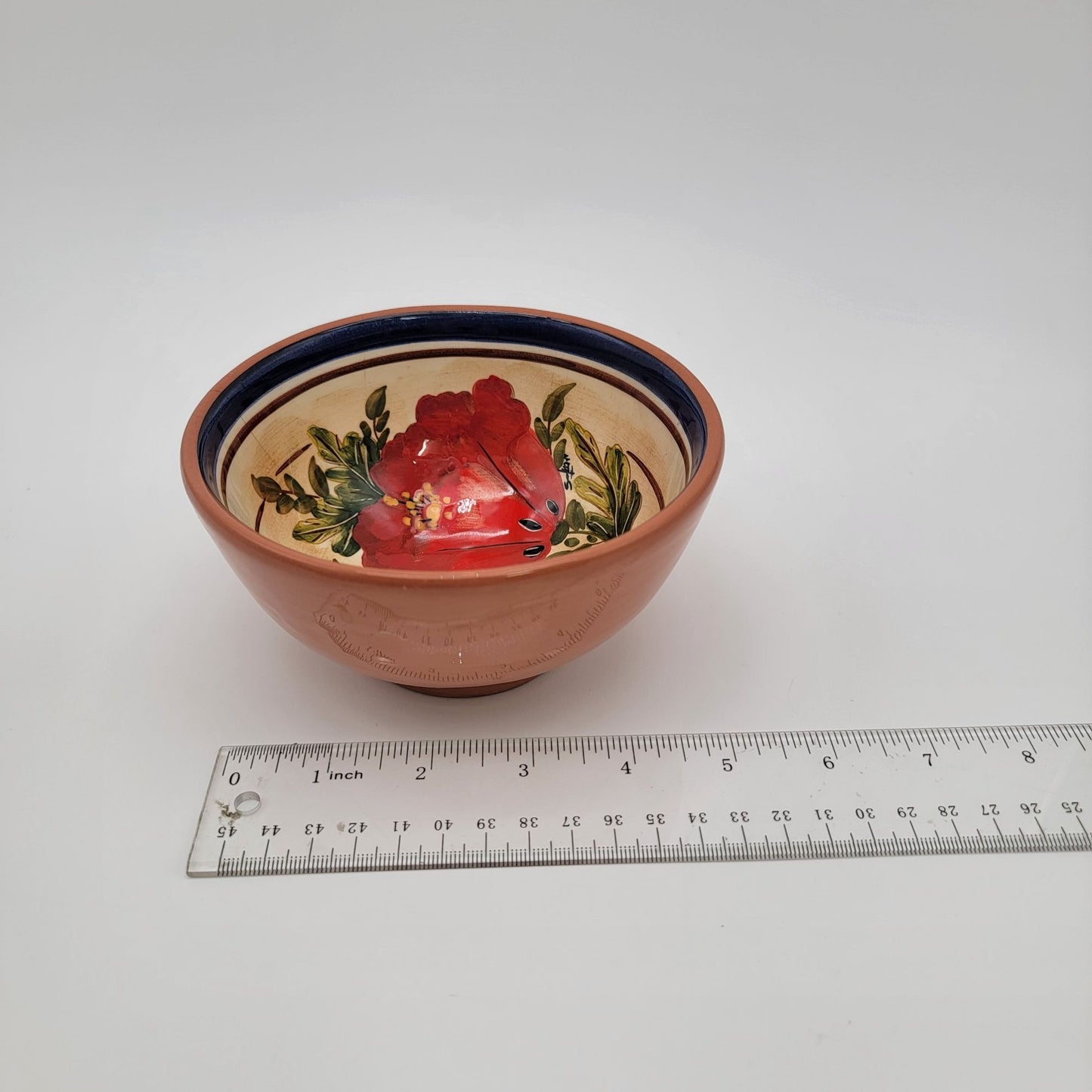 Hand-Painted Portuguese Terra Cotta Bowl