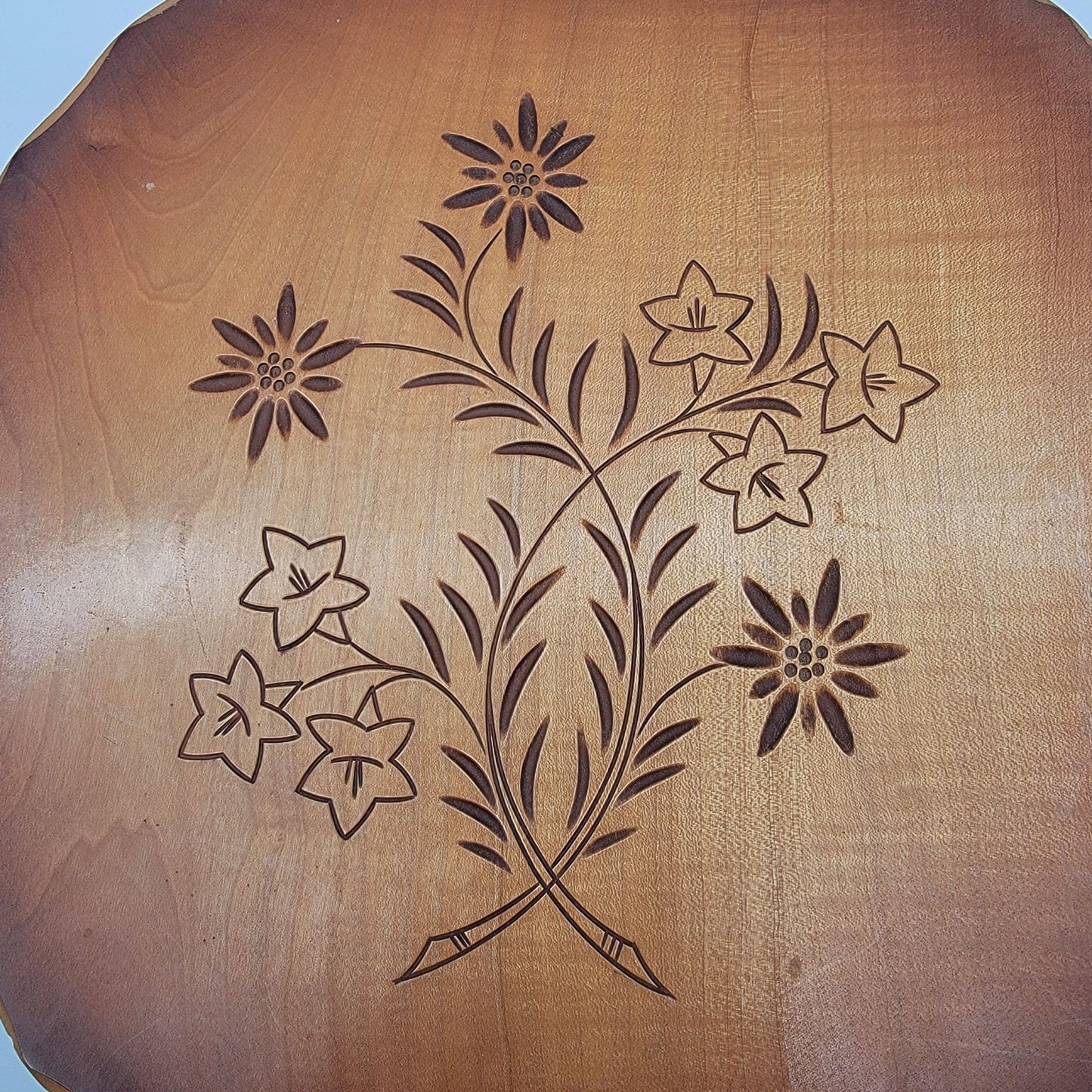 Vintage P Maeder Lucerne Wood Rotating Musical Cake Stand Reuge