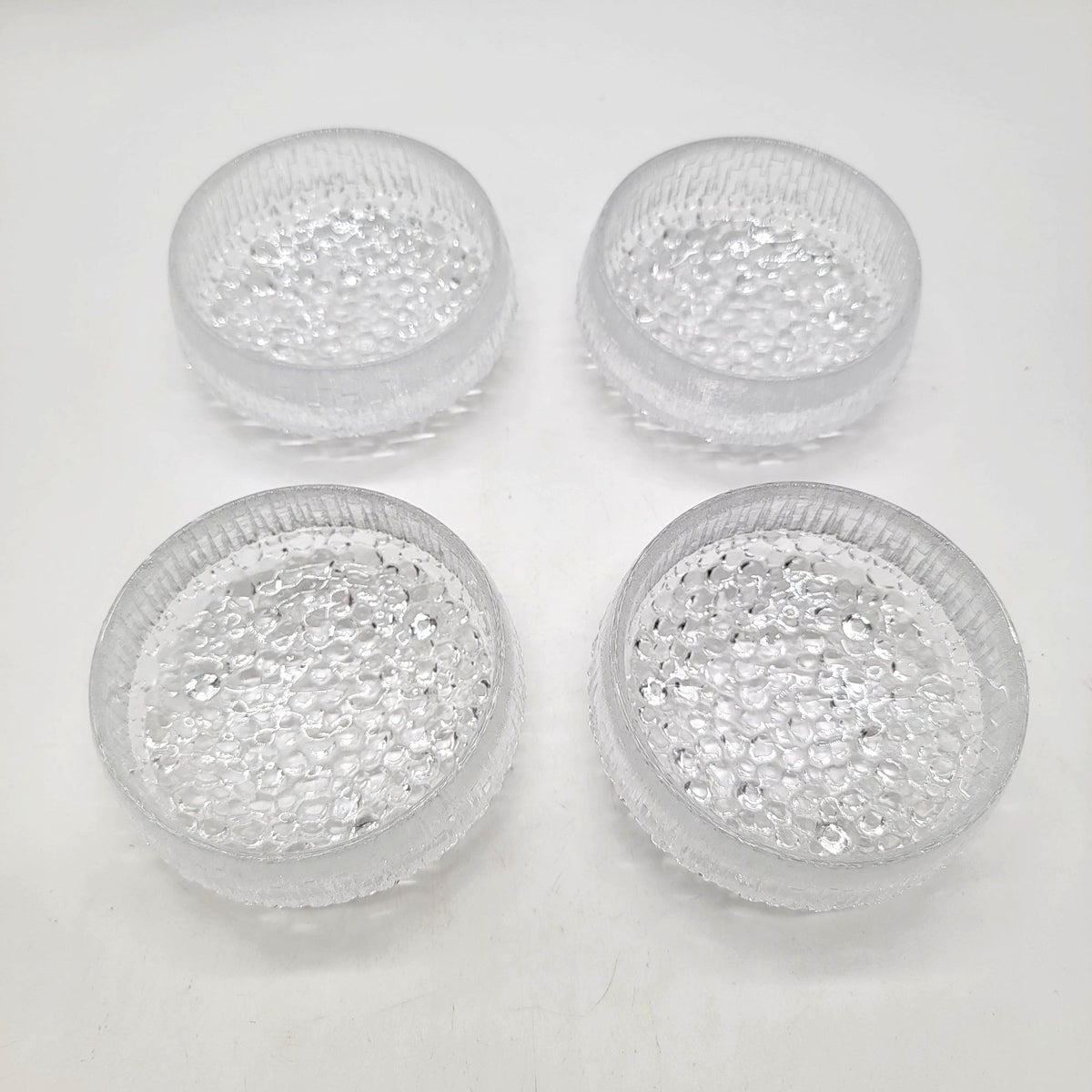Tapio Wirkkala Iittala Ultima Thule Ice Glass Dessert Bowls Set Of 4