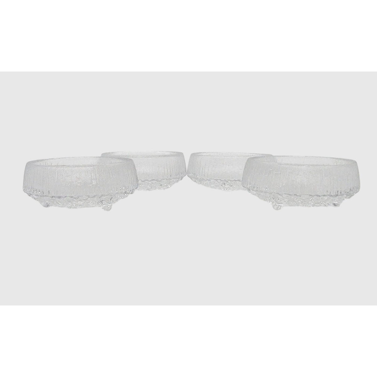 Tapio Wirkkala Iittala Ultima Thule Ice Glass Dessert Bowls Set Of 4