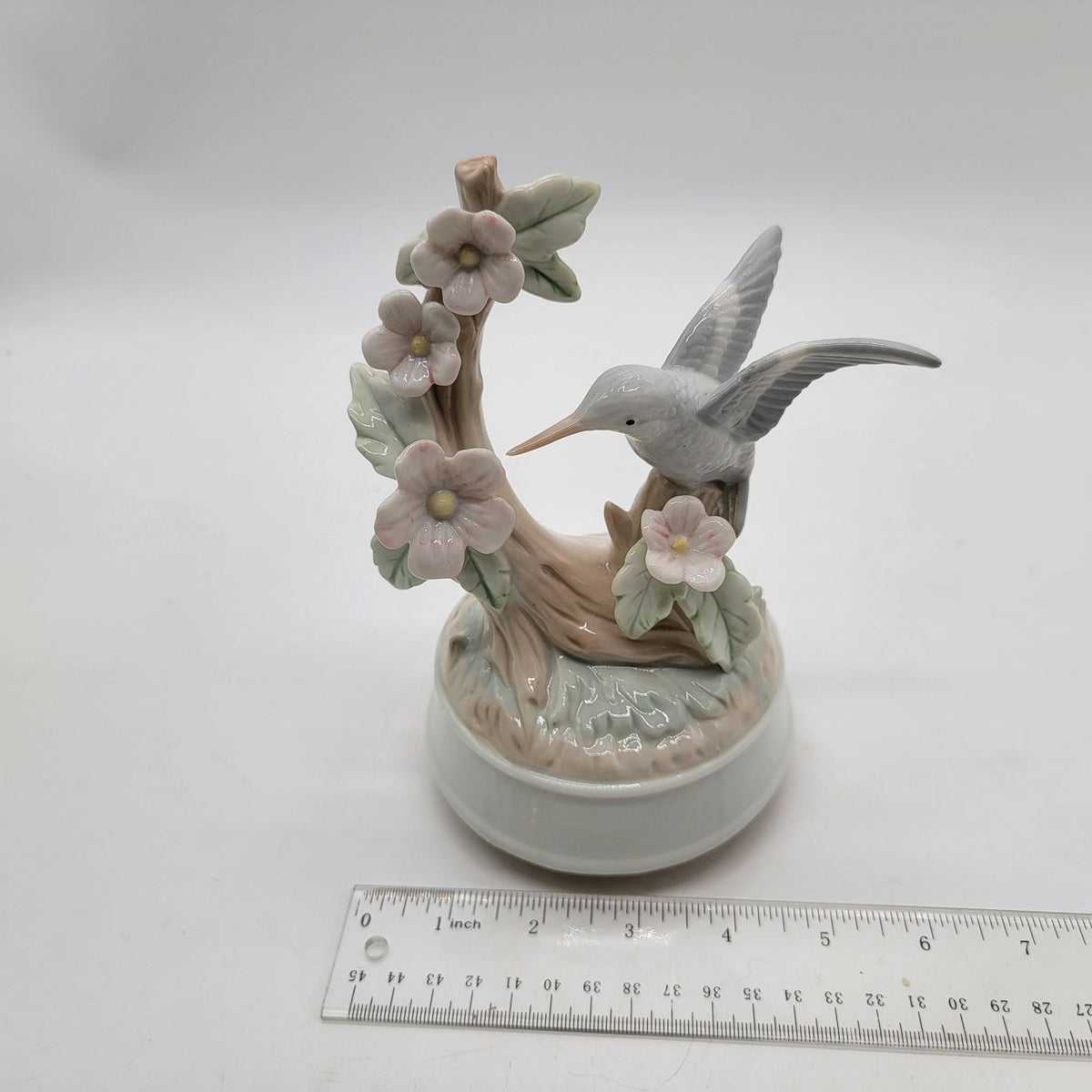 1980s Otagiri Hummingbird Porcelain Music Box
