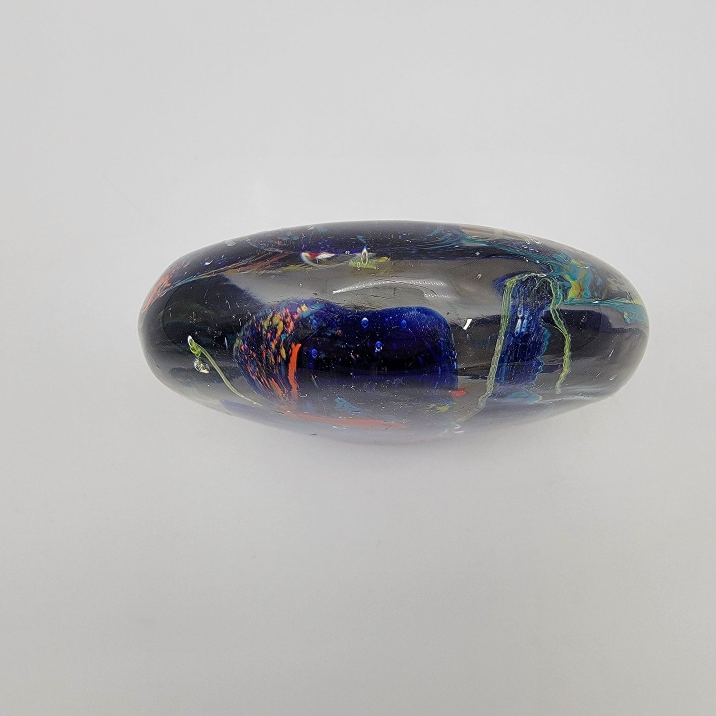 Vintage Glass Aquarium Paperweight Red Fish