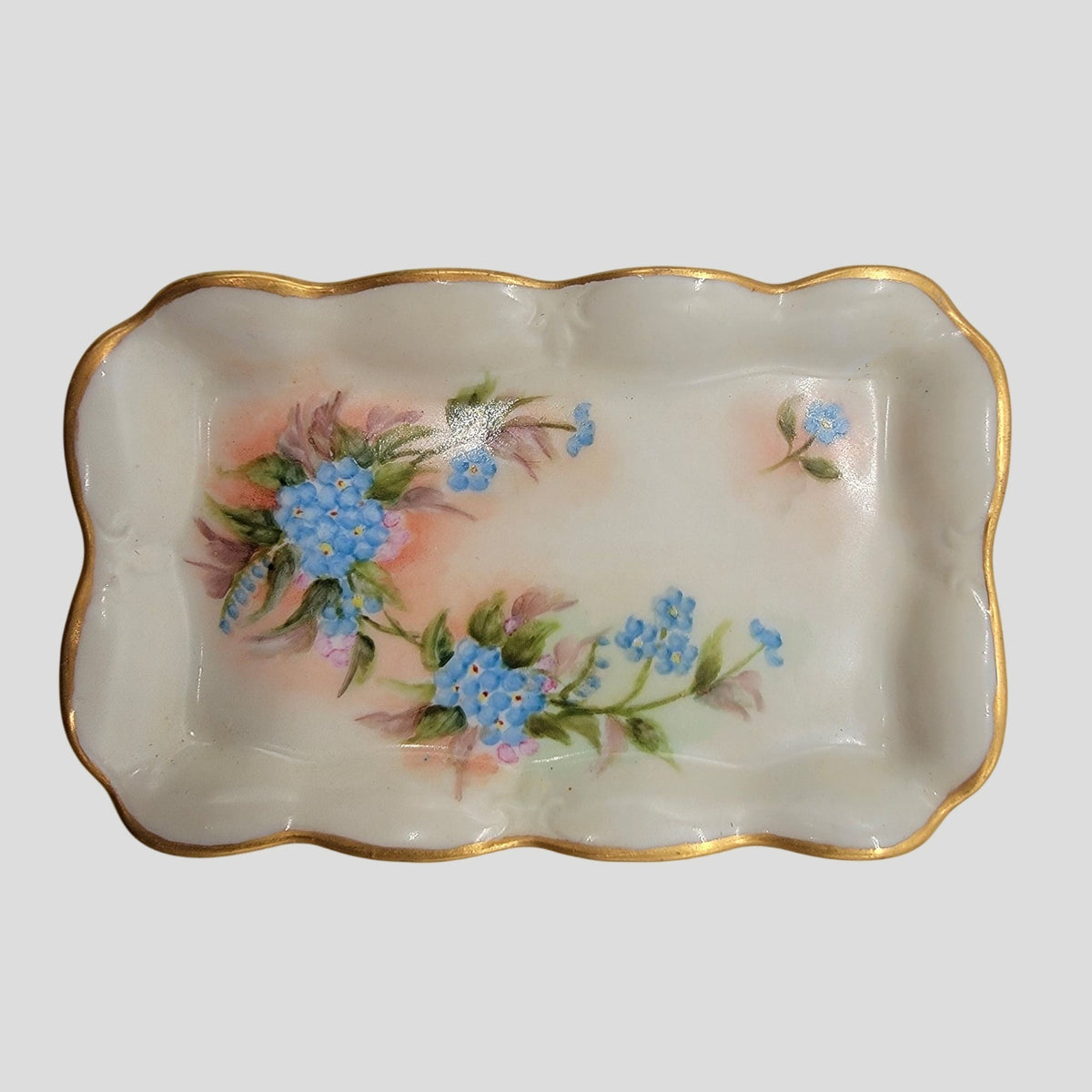 Antique Noritake Nippon Porcelain Floral Dish