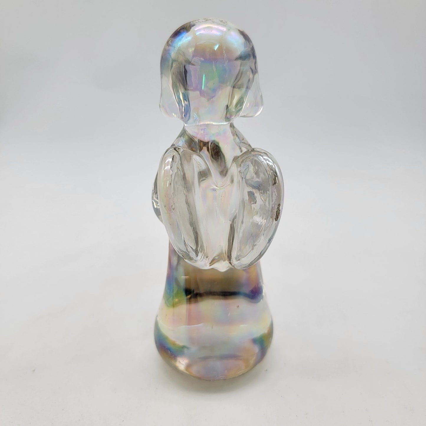 Handcrafted Iridescent Glass Angel Figurine