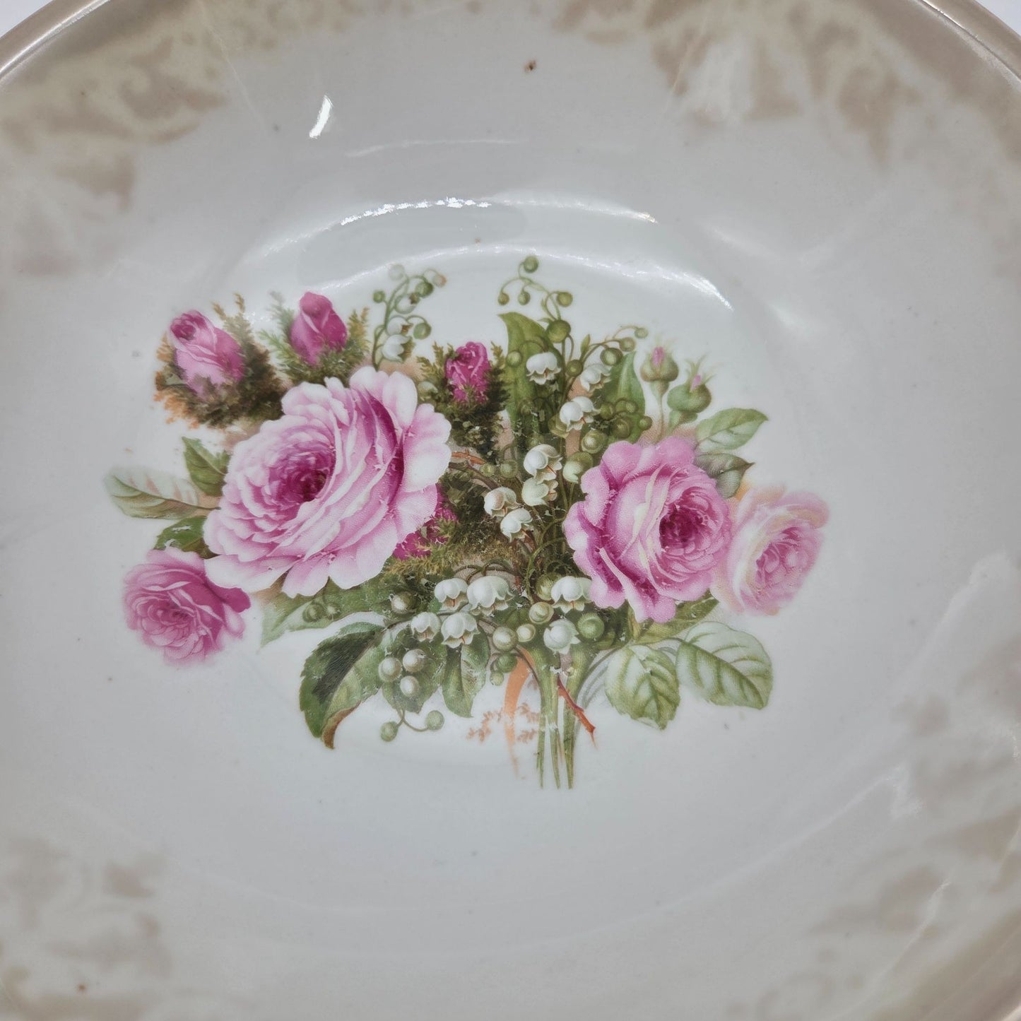 Vintage Three Crown Germany Porcelain Serving Bowl