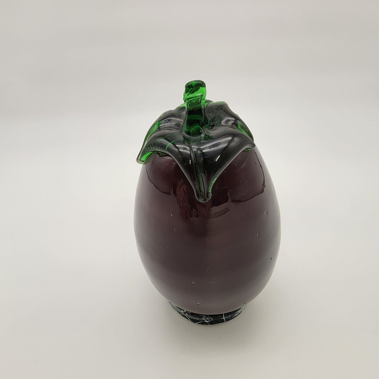 Vintage 1990's Mikasa Blown Glass Eggplant Sculpture