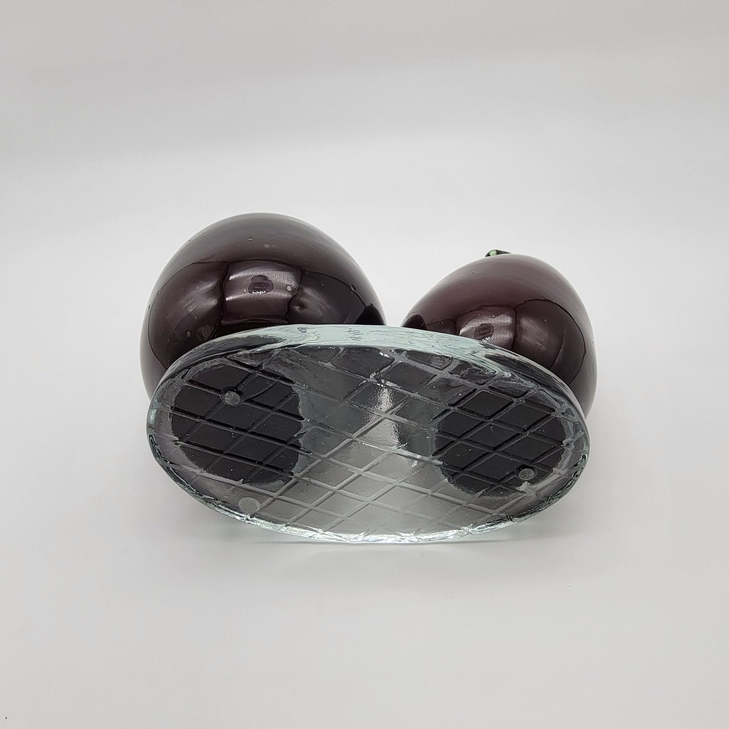 Vintage 1990's Mikasa Blown Glass Eggplant Sculpture