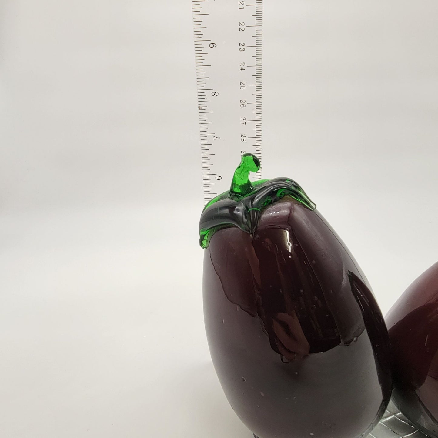 Vintage 1990's Mikasa Blown Glass Eggplant Sculpture