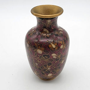 Vintage Chinese Jingfa Cloisonné Floral Vase