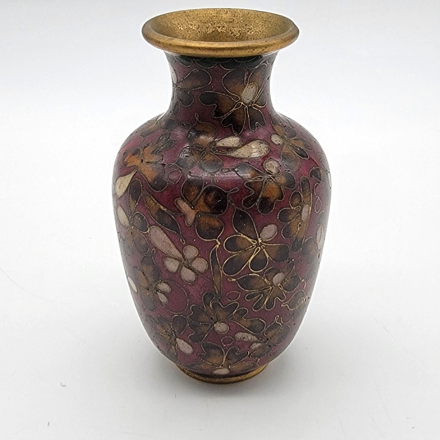 Vintage Chinese Jingfa Cloisonné Floral Vase
