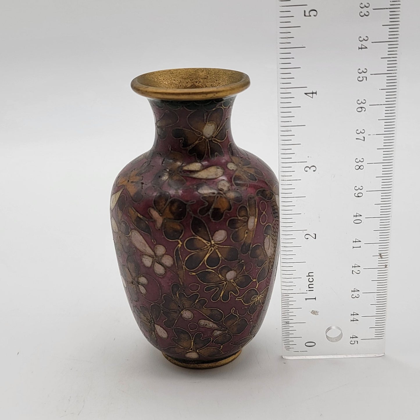 Vintage Chinese Jingfa Cloisonné Floral Vase