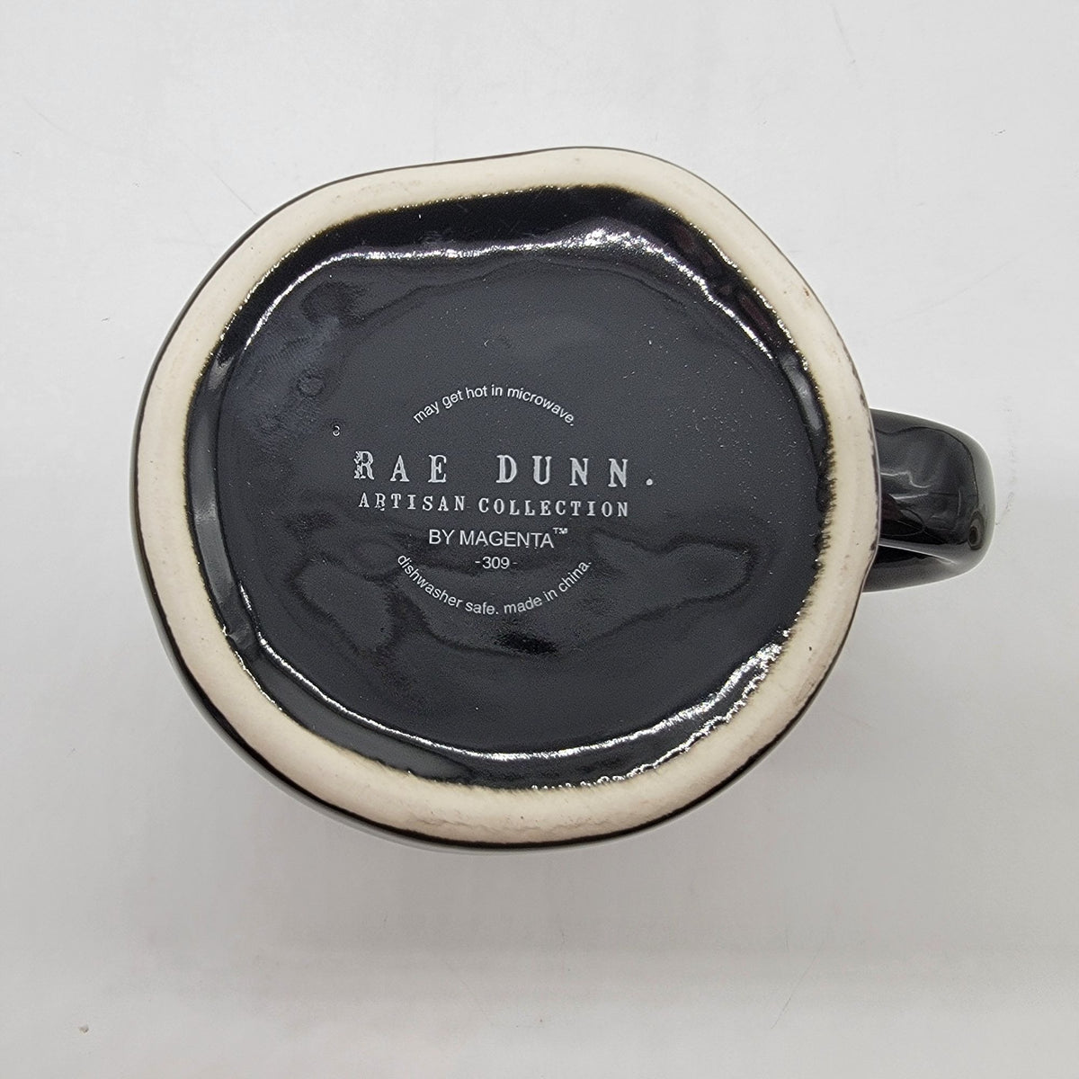 Rae Dunn Spooky Halloween Black Mug With Ghost Topper