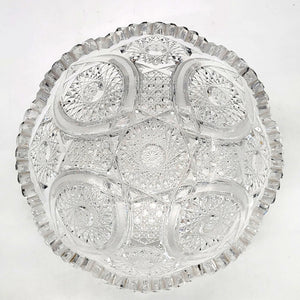 Vintage Cut and Pressed Crystal Glass Bowl