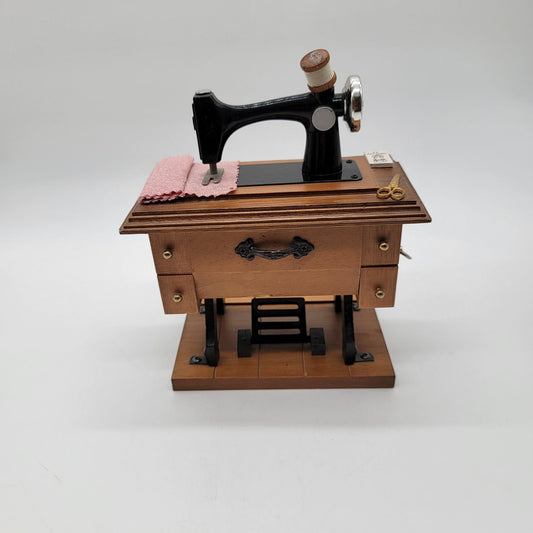 Vintage Miniature Sewing Machine Music Box