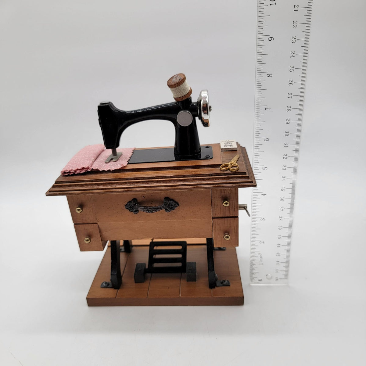 Vintage Miniature Sewing Machine Music Box